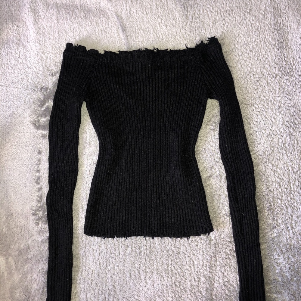 Off the shoulder sweater top